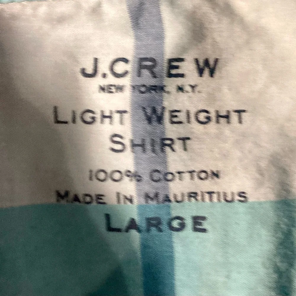 J. Crew Men’s Size‎ Large Light Weight Button Down Shirt